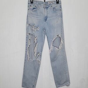 Ag Adriano Goldschmied The Phoebe Aged Denim Blowout Knee Jeans Size 27R